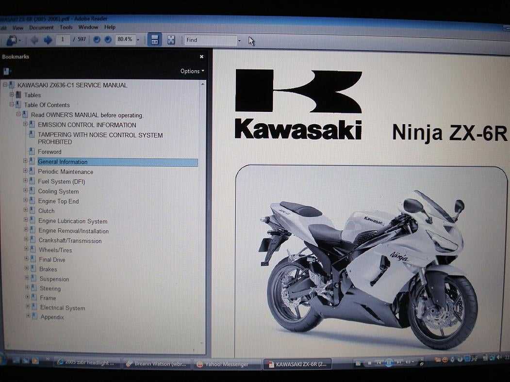 2006 kawasaki zx6r owners manual