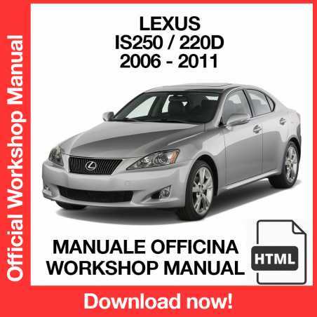 2006 lexus is 250 owners manual