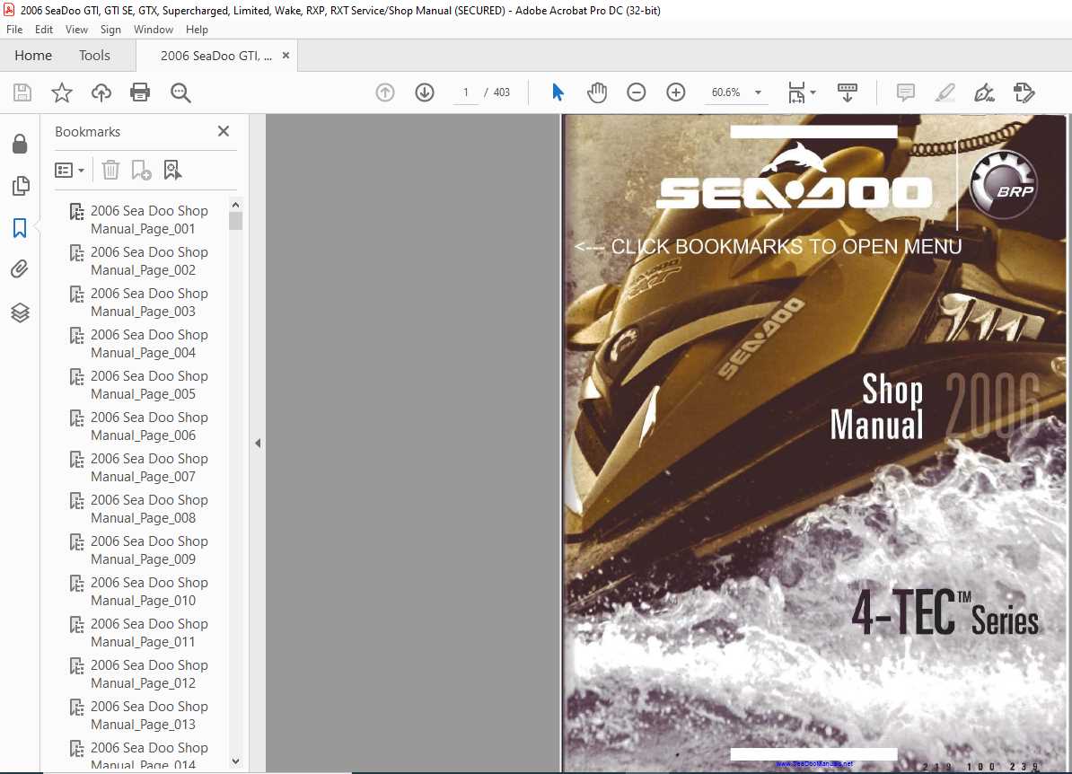 2006 sea doo gti se owners manual