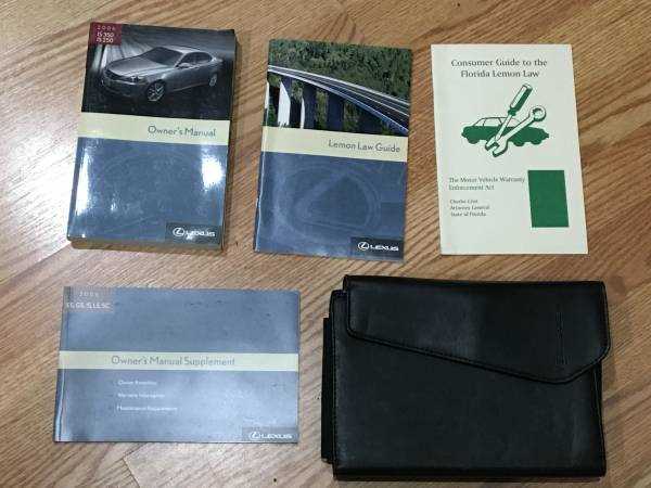 2006 lexus is 250 owners manual