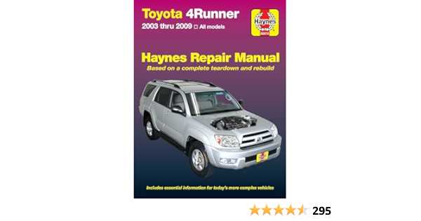 2006 toyota 4runner sr5 owners manual