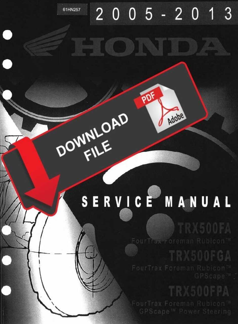 2007 honda rancher owners manual