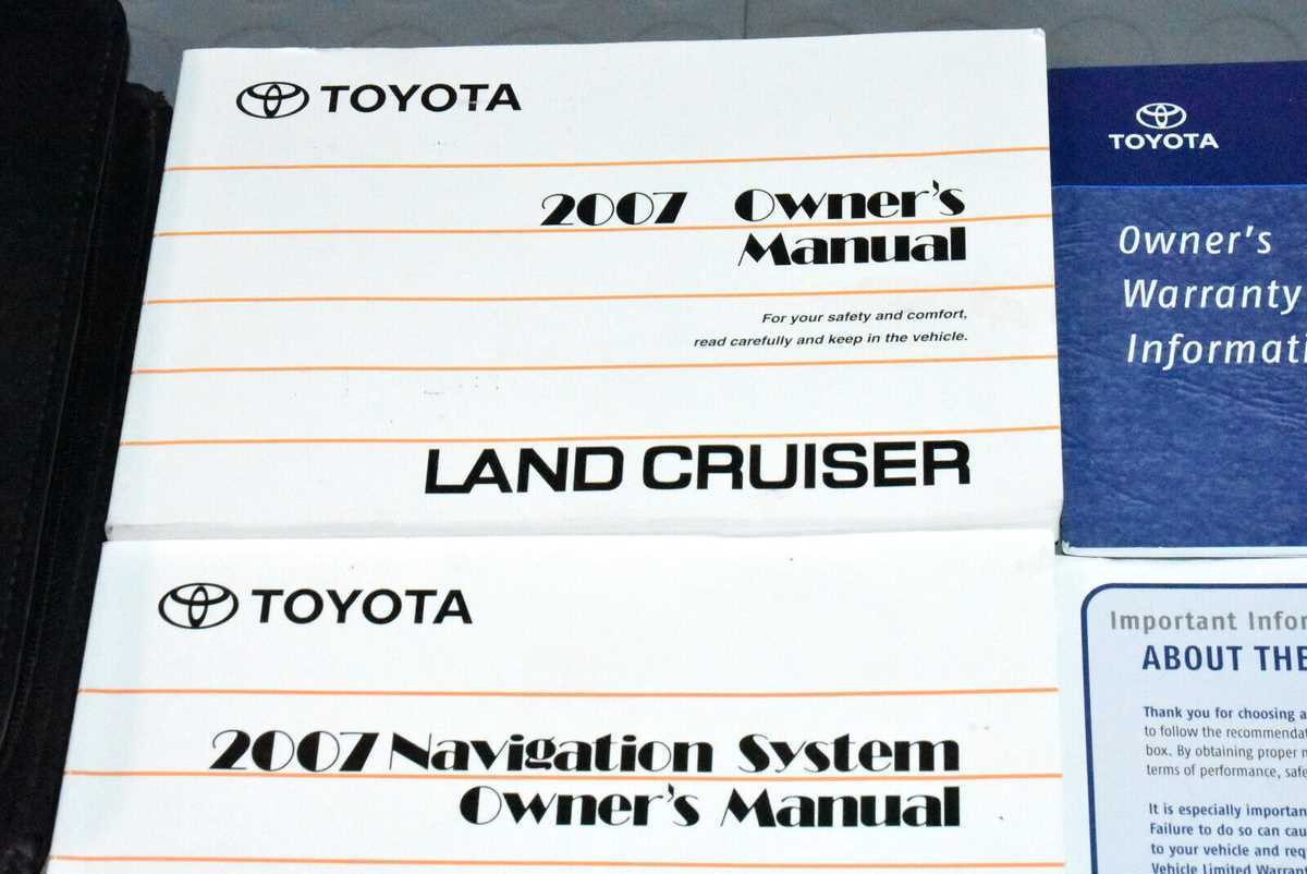 2007 toyota land cruiser owners manual