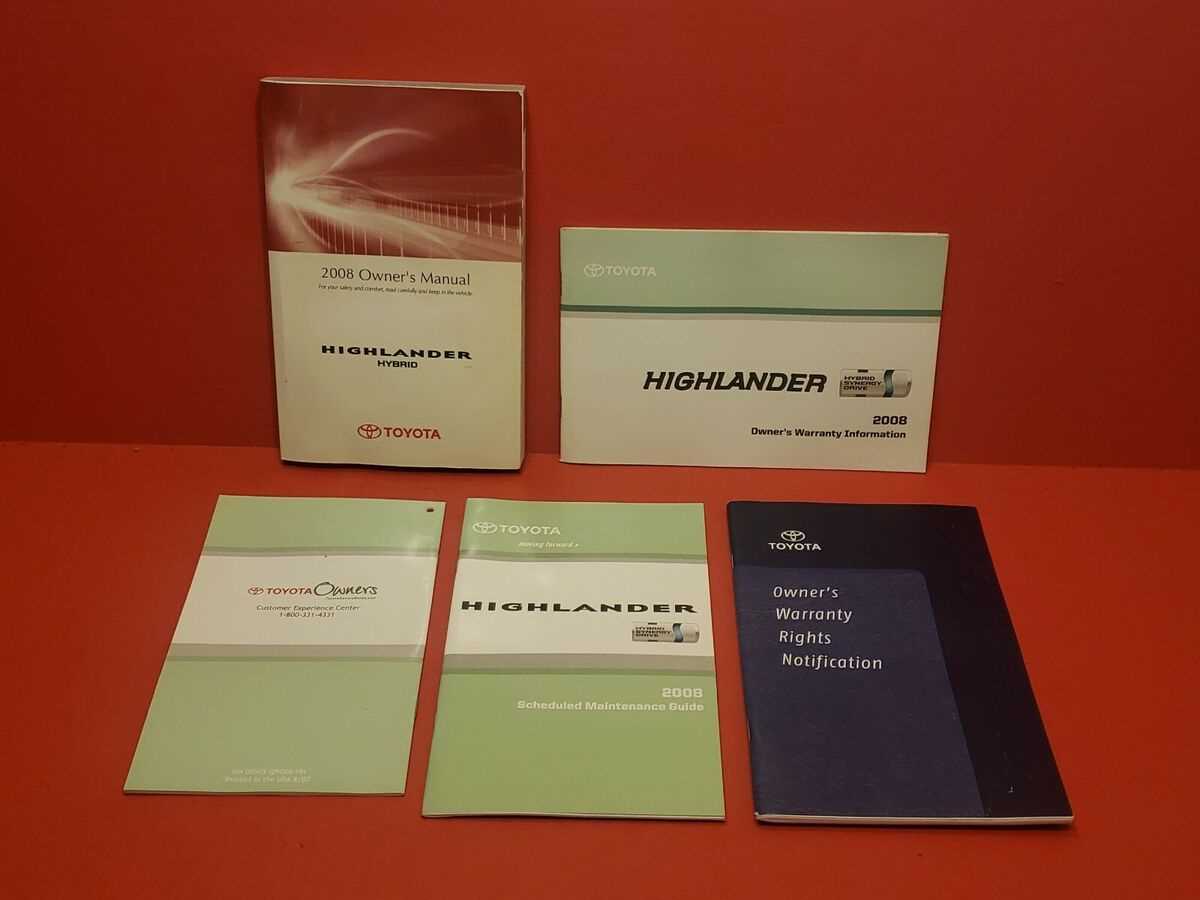 2008 highlander owners manual
