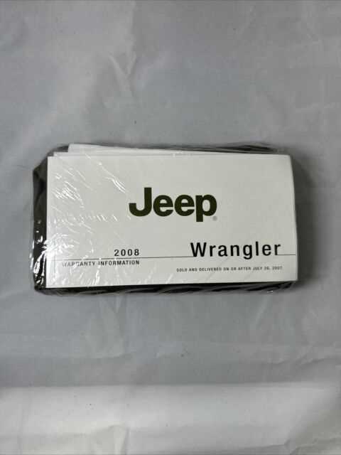 2008 jeep wrangler owners manual