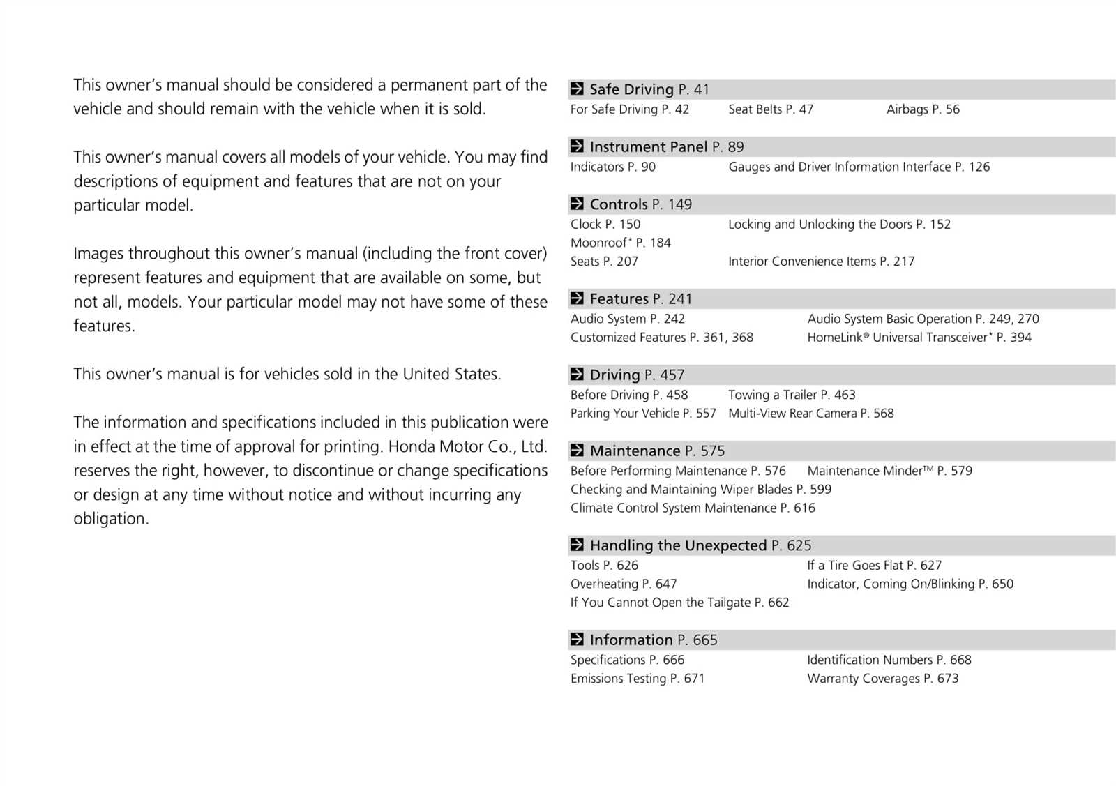 2009 honda cr v owners manual