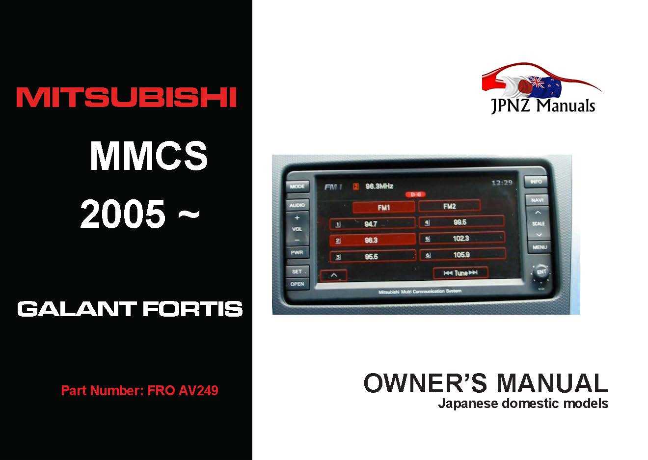 2009 mitsubishi galant owners manual