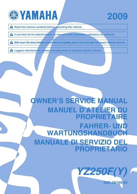 2009 yz250f owners manual