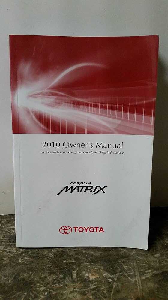 2010 corolla owners manual