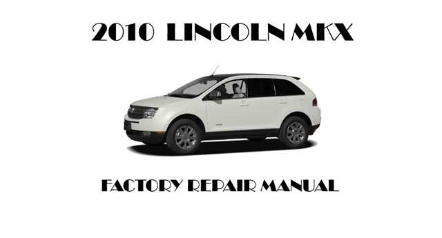 2010 lincoln mkx owners manual