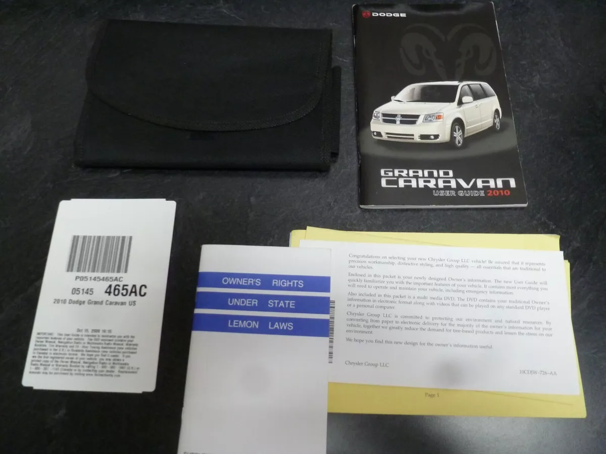 2010 dodge grand caravan sxt owners manual