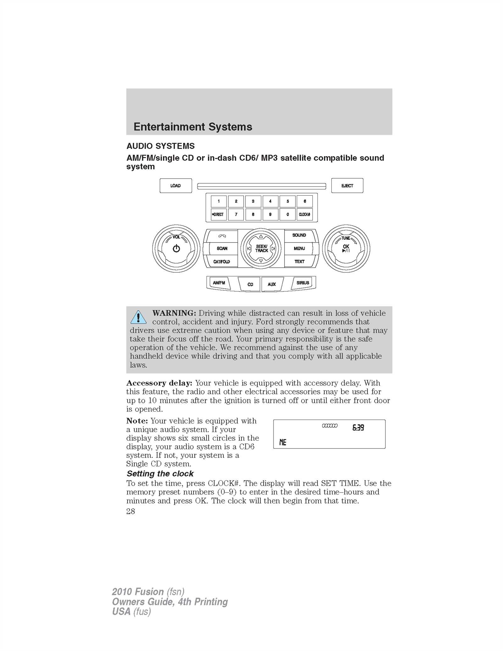 2010 ford fusion se owners manual