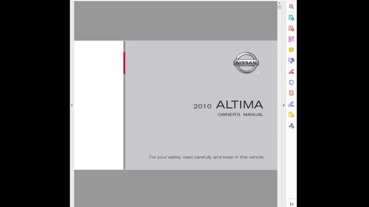 2010 nissan altima owners manual