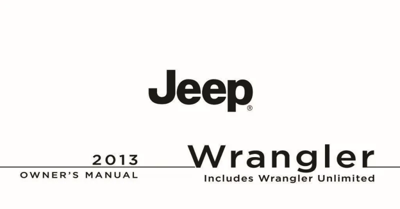 2013 jeep wrangler unlimited sahara owners manual