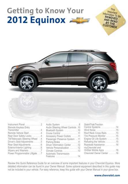 2014 chevrolet equinox owners manual