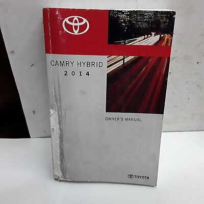 2014 toyota camry se owners manual