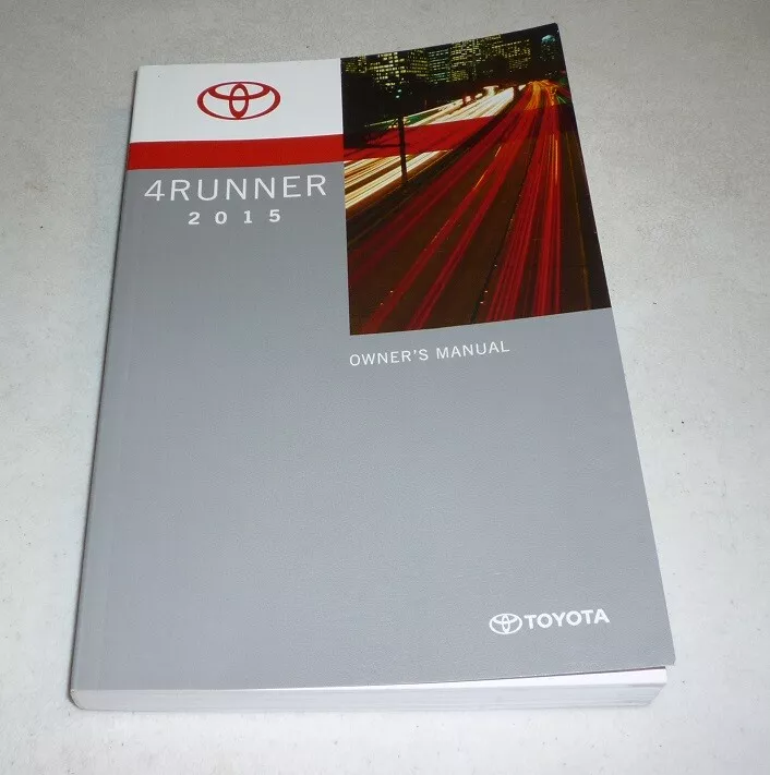 2015 toyota 4runner owners manual