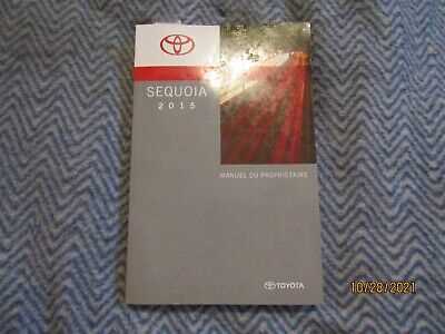 2015 toyota sequoia owners manual