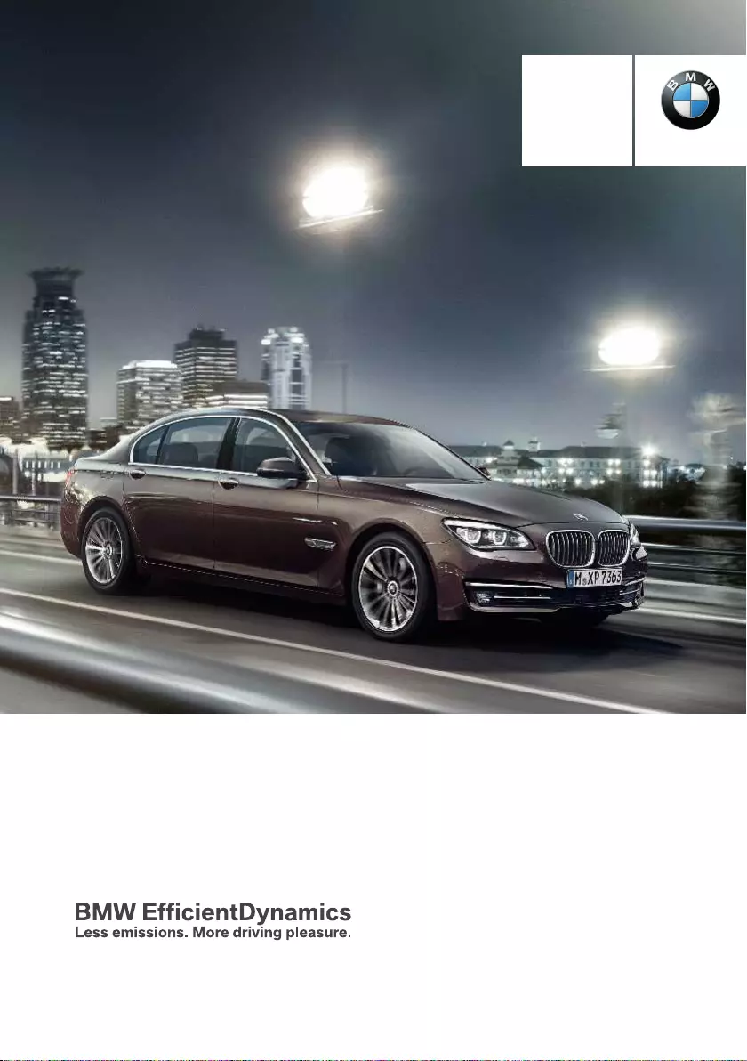 2016 bmw 7 series owners manual