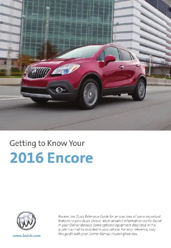 2016 buick encore owners manual