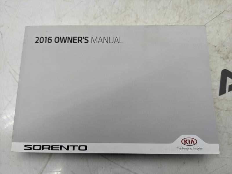 2016 kia sorento owners manual