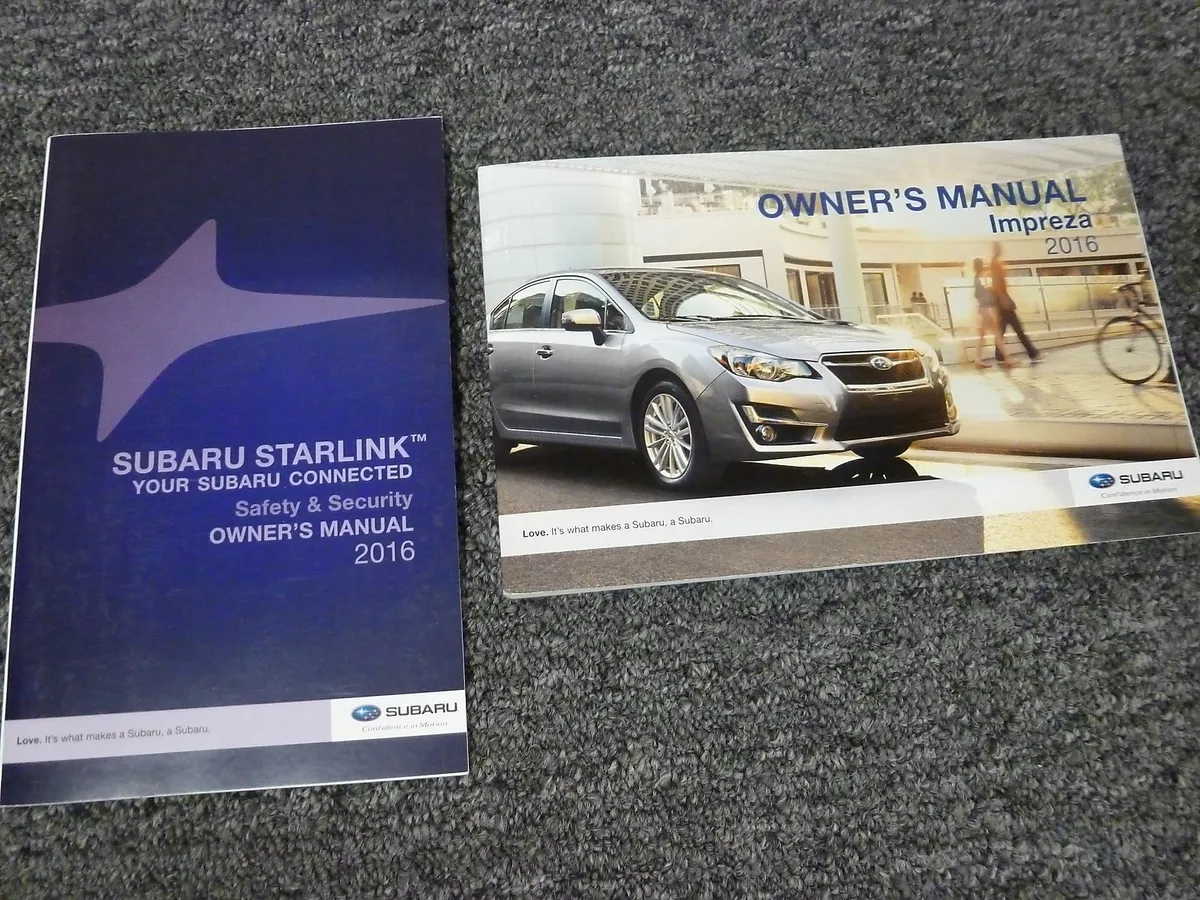 2016 subaru owners manual