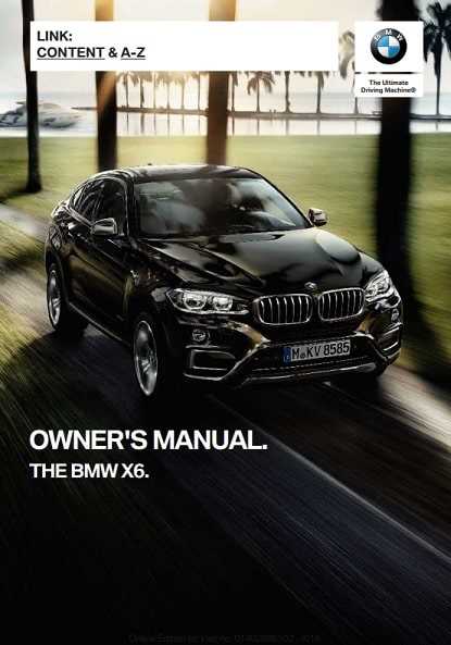 2017 bmw x6 owners manual