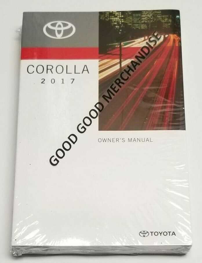 2017 toyota corolla owners manual