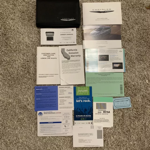 2018 chrysler pacifica owners manual