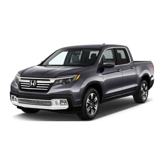 2018 honda ridgeline owners manual