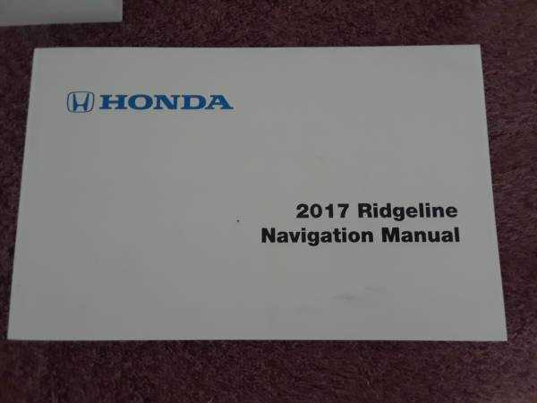 2018 honda ridgeline owners manual