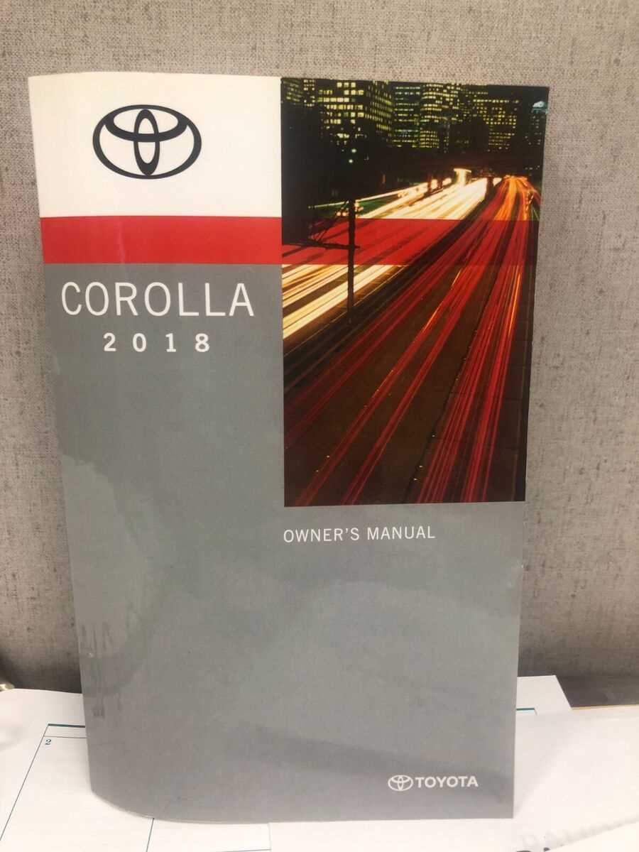 2018 toyota corolla owners manual