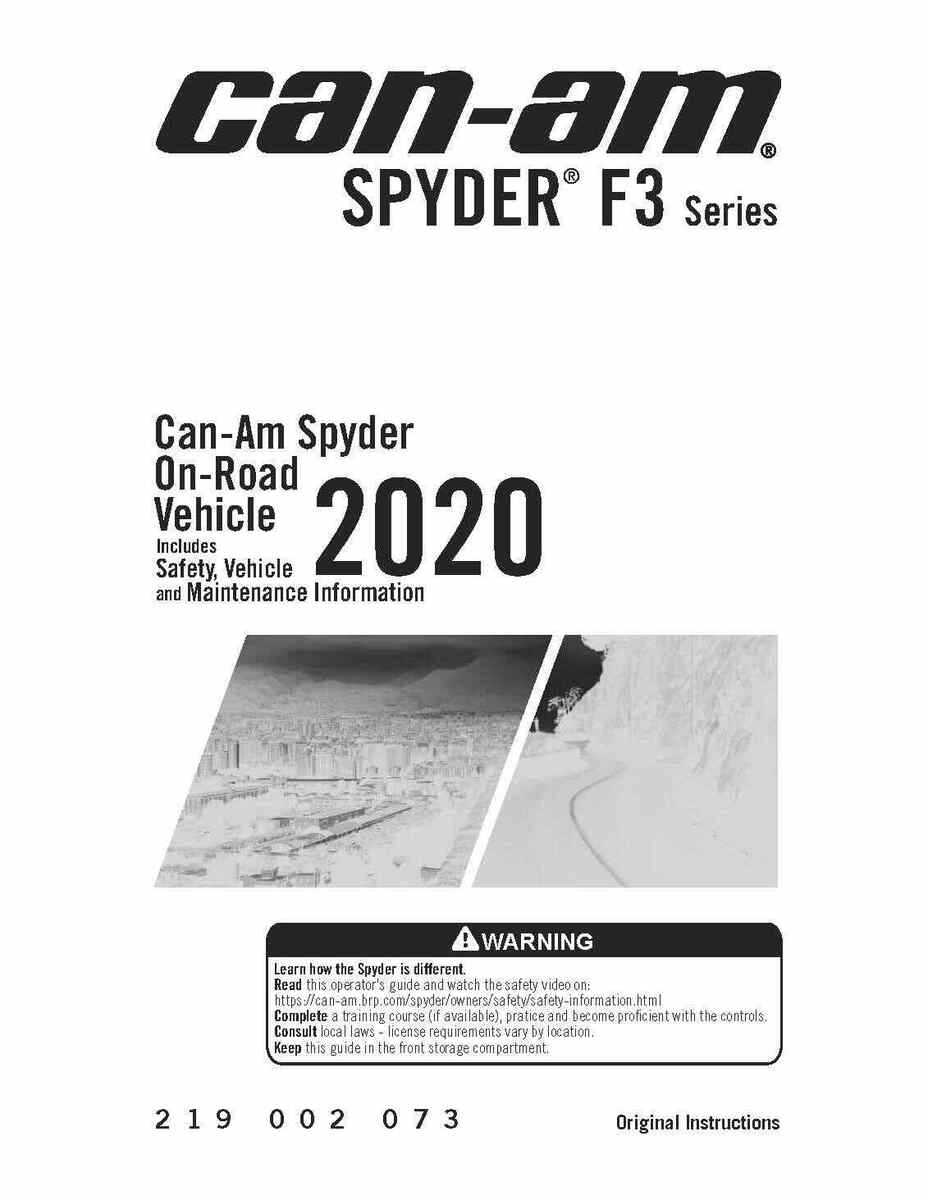 2019 can am spyder rt limited owners manual