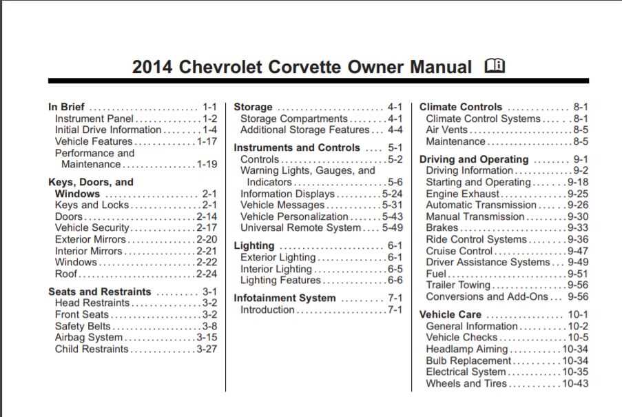 2019 corvette owners manual