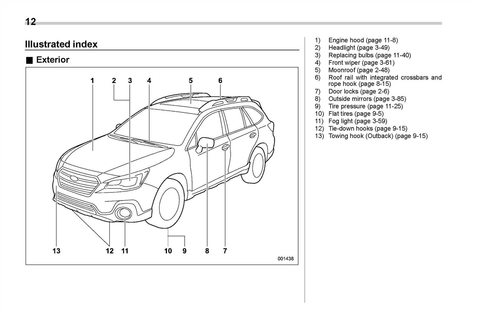 2019 subaru outback owners manual