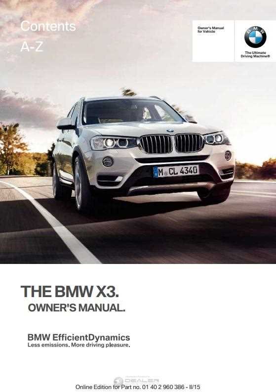 2019 bmw x3 owners manual