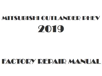 2019 mitsubishi outlander phev owners manual