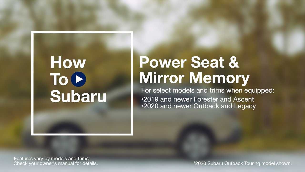 2020 subaru forester owners manual