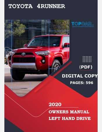 2020 toyota 4runner owners manual