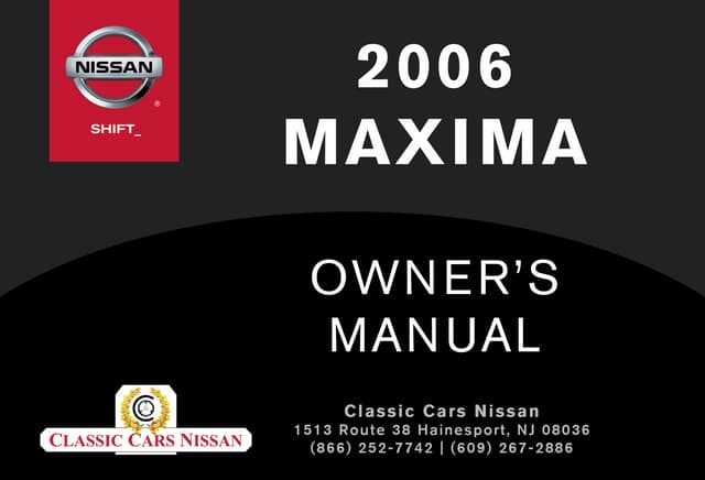 2021 nissan maxima owners manual