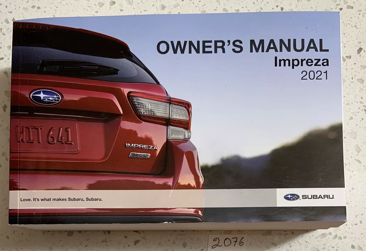 2021 subaru impreza owners manual