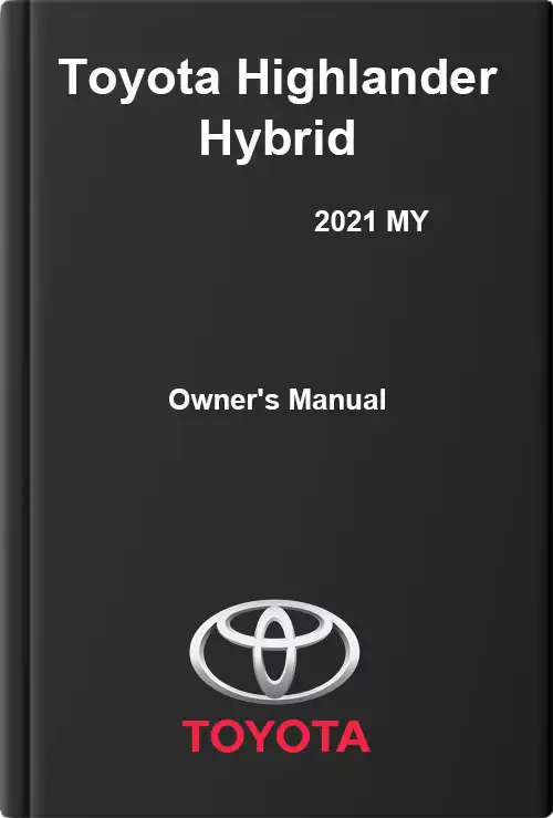 2021 toyota highlander hybrid owners manual