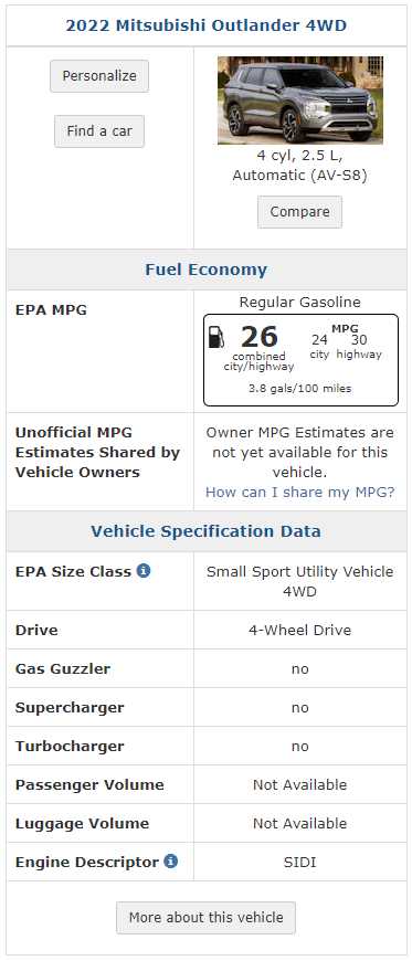 2022 mitsubishi outlander owners manual