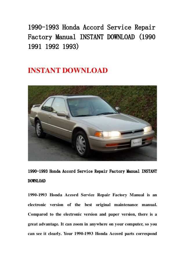 95 honda accord owners manual