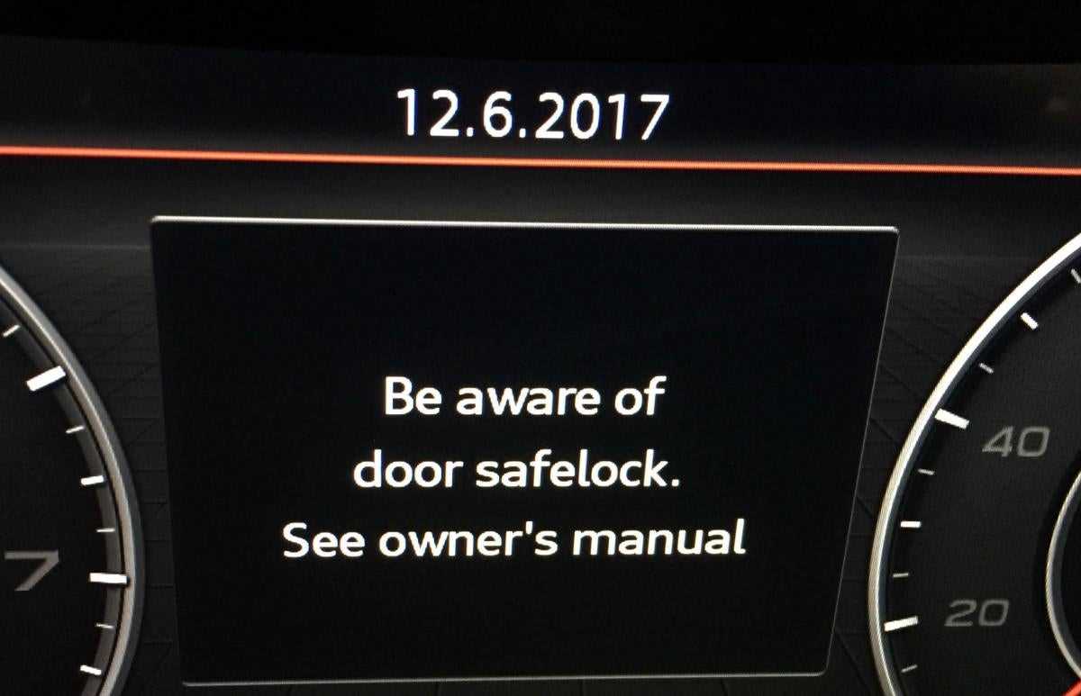 audi safety system fault see owners manual