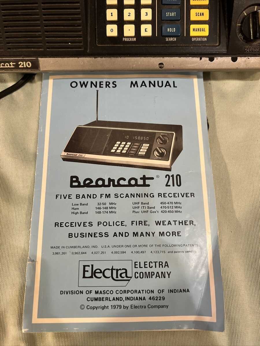 bearcat 220 scanner owners manual