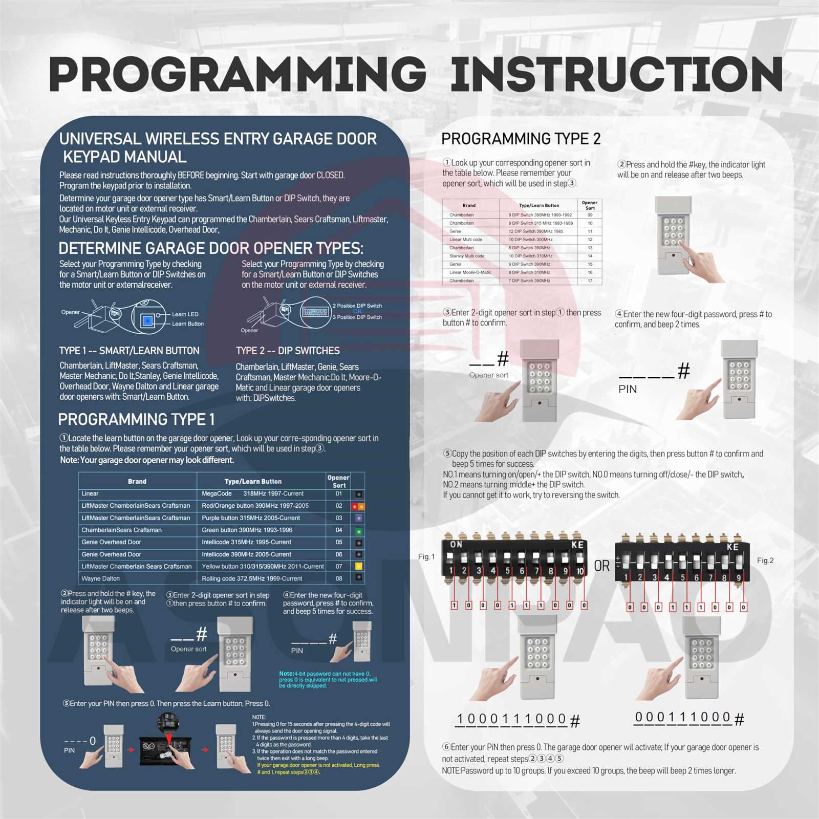 clicker keypad owners manual