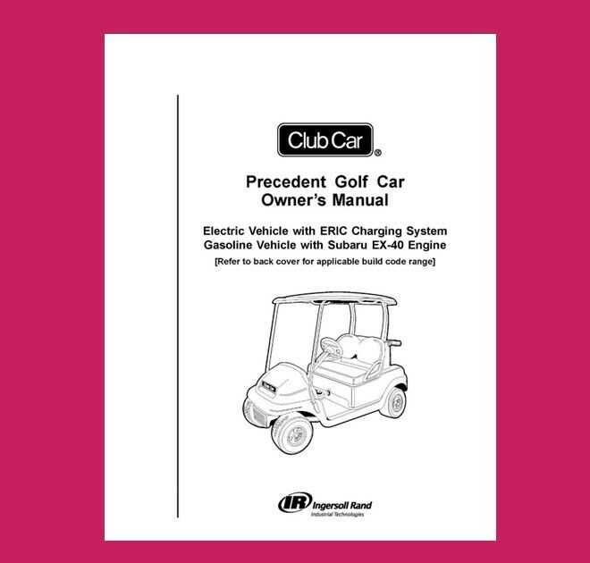 club car precedent owners manual