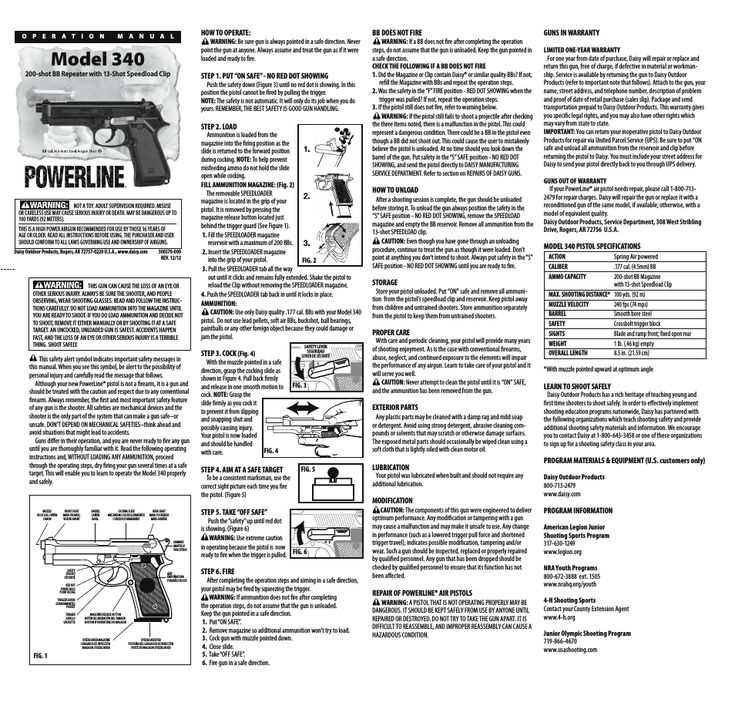 daisy powerline 856 owners manual