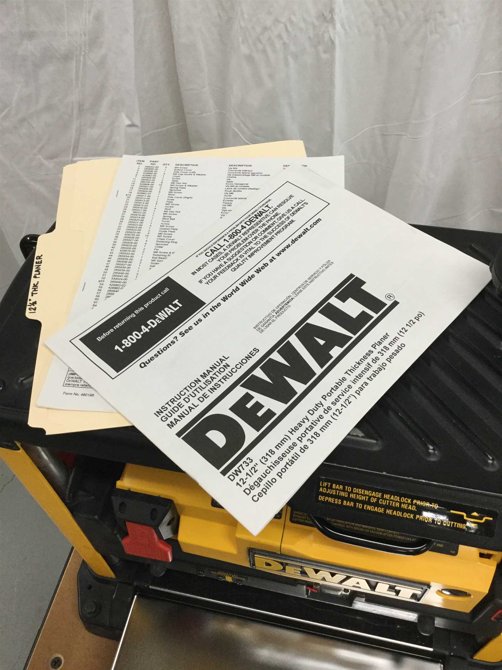 dewalt dw733 owners manual